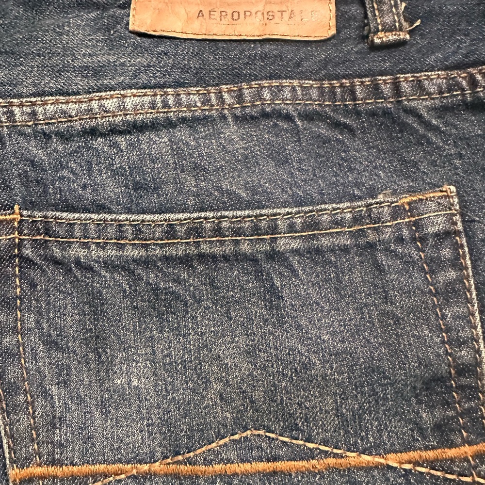 Aéropostale Bootcut Denim Jeans 34x32 Men’s Blue Distressed Vintage Fit - Picture 9 of 9